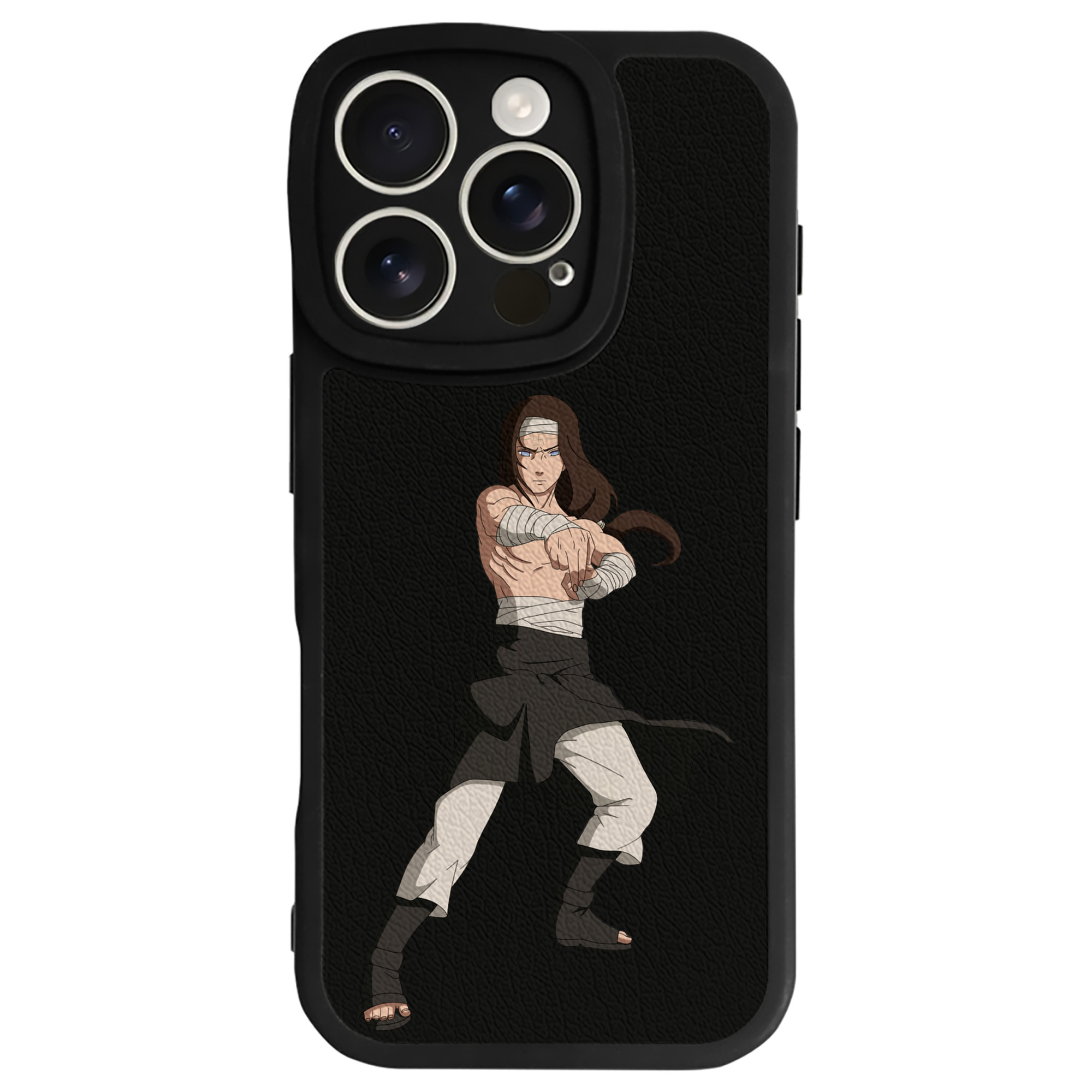 （画像用） NARUTO -ナルト- 日向ネジ Hyūga Neji 【iPhone 16シリーズ対応】シリコンスマホケース（レザー調） 材質：シリコン